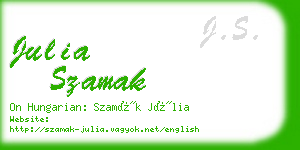 julia szamak business card